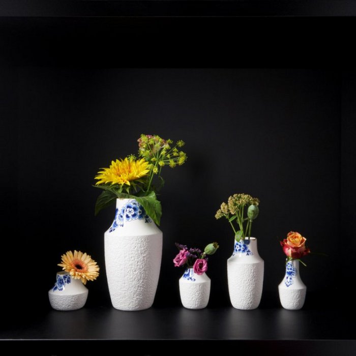 Blauw Bloesem vaas 5, 30 cm - Afbeelding 3