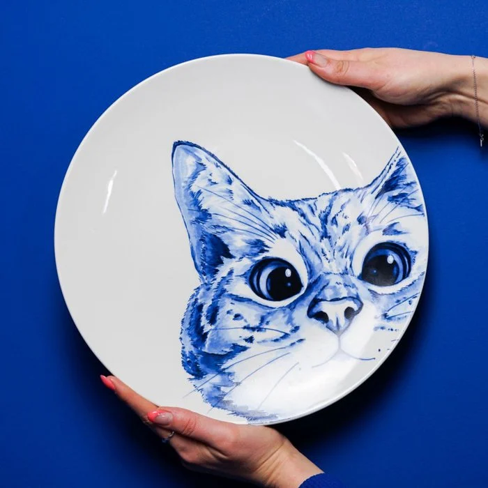 Wandbord Poes, 31 cm - Afbeelding 3